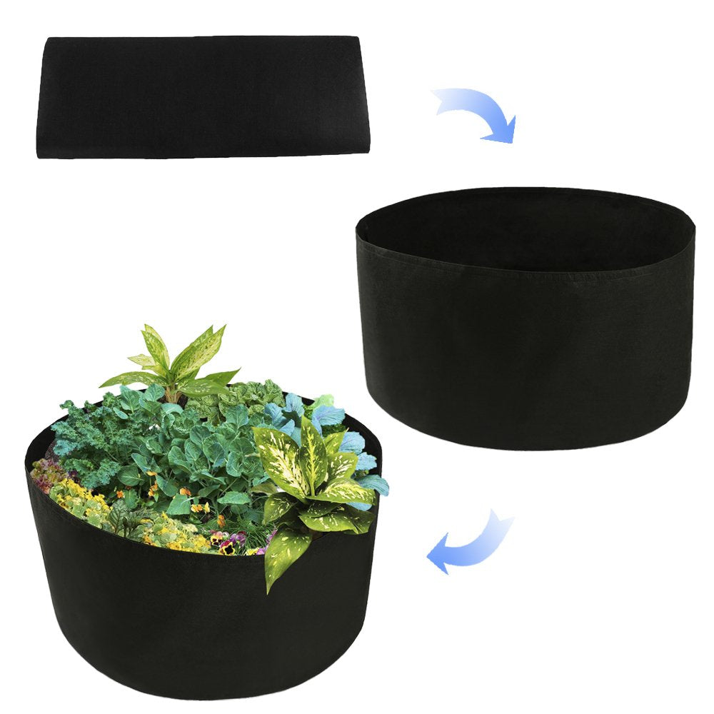 Takefuns 2pcs 150 Gallon Yard Grow Bags,Large Garden Bag,Thickened Nonwoven Plant Fabric Pots,Grow Pots Big Pots Plant for Nursery Garden,Planting