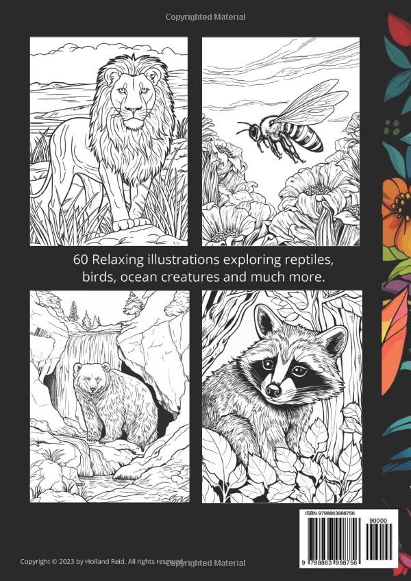 Wild, An Animal Coloring Book: Captivating Creatures in Nature for Kids, Teens & Adults (The Nature Collection)