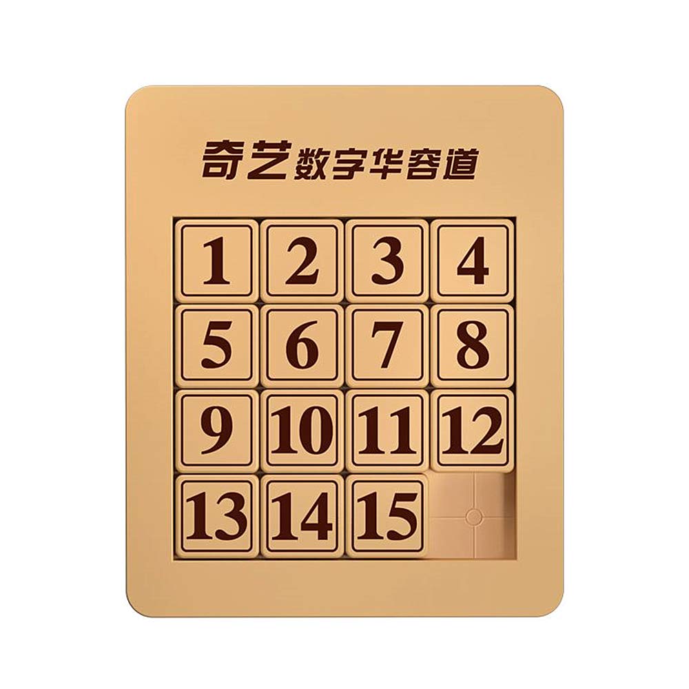 LiangCuber QY Toys Klotski Puzzle ABS Puzzle Magnetic Sliding Block Fun Digital Puzzles Toys for Kids, Prefect Gift for Boys Girls (4x4 Klotski 15-Digit)