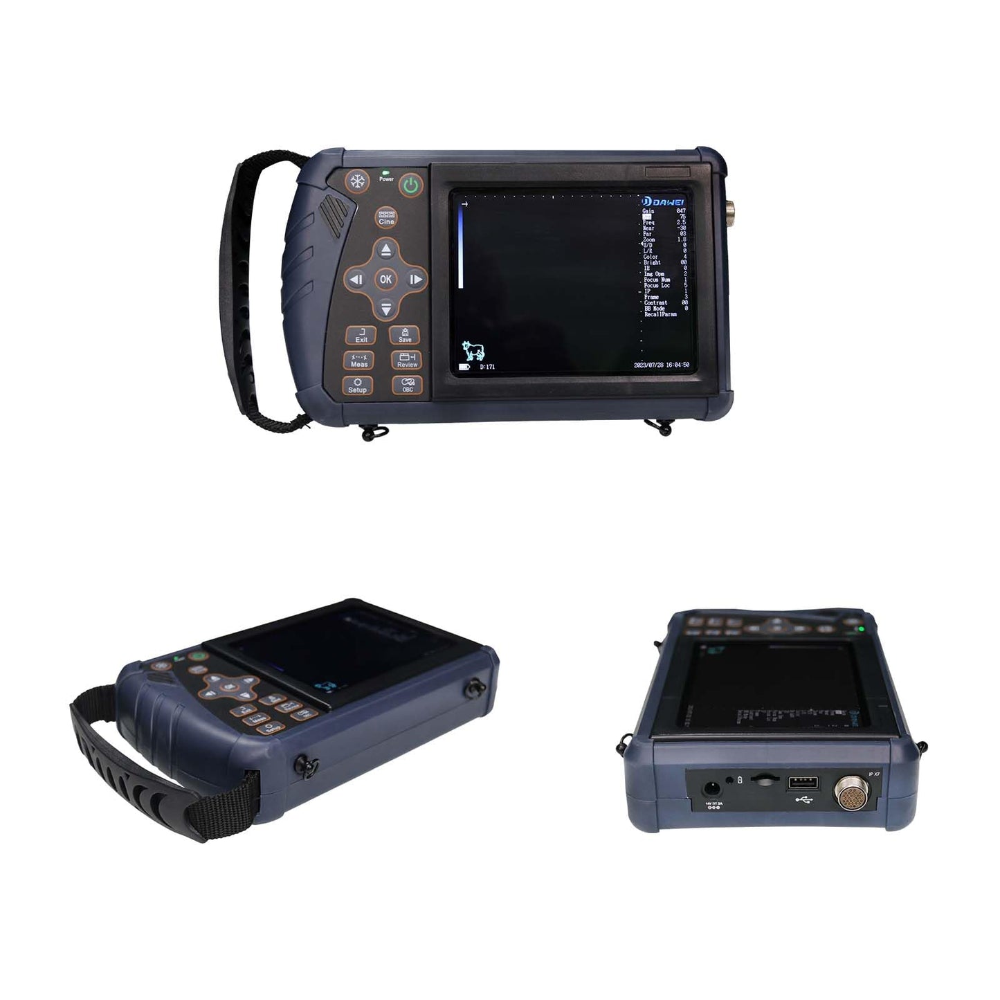 DAWEIanimed DAWEI Portable Ultrasound Machine Vet Ultrasound Scanner for Pregnancy with 3.5Mhz Rectal Convex Probe for Hoese,Cattle,Cow,Goat,Pig Livestock