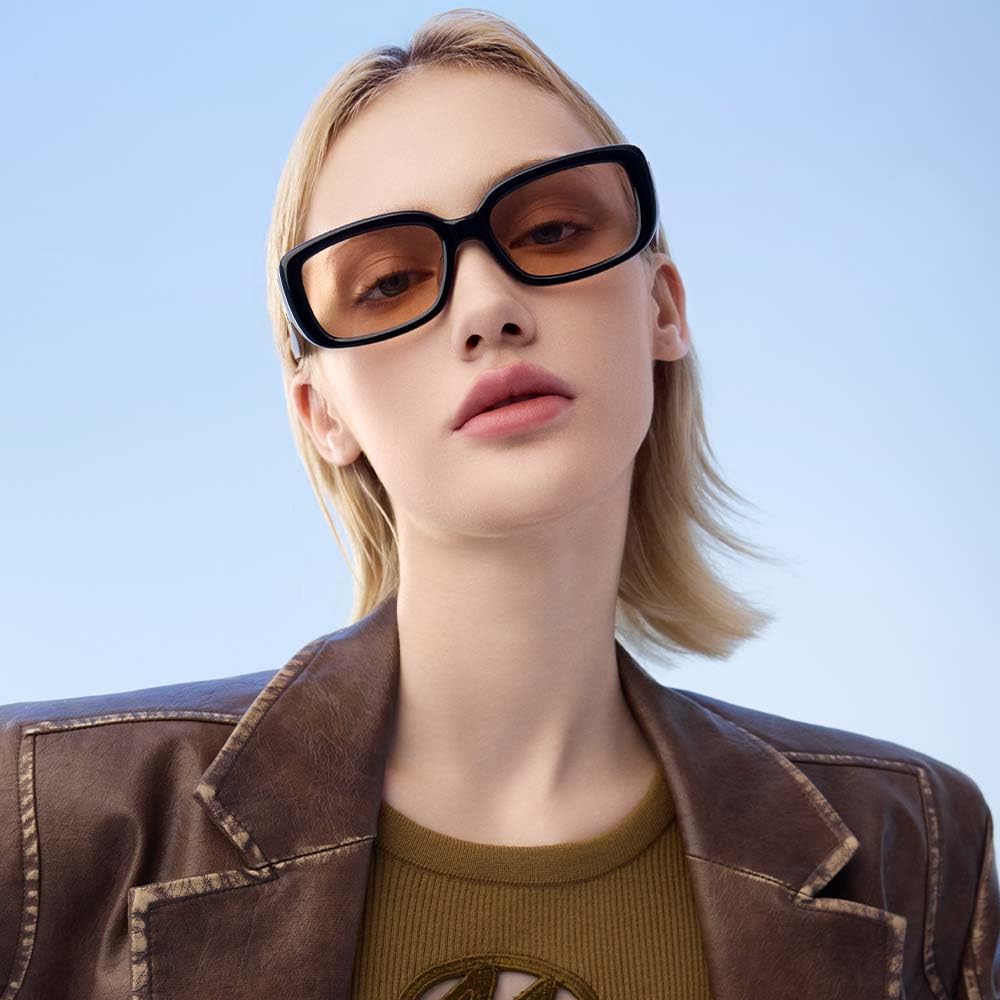 BOLON Men Women Trendy Narrow Square Non-Polarized Sunglasses BL5096 Somerset 54mm, Exclusive Eyewear Brand of EssilorLuxottica