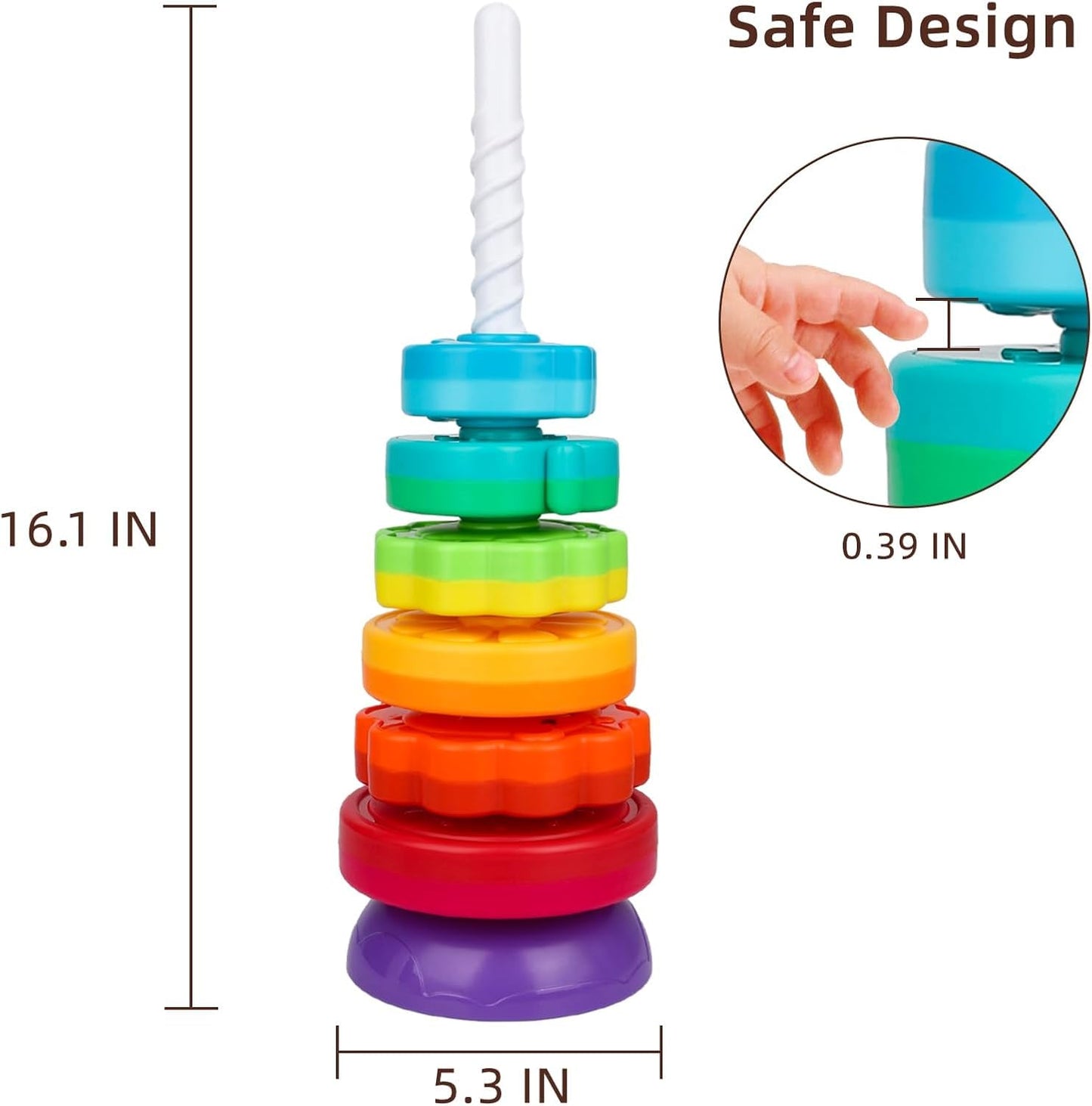 PracticeJQDEN Montessori Toys for 1+ Year Old, Educational Stacking Spinning Baby Toys, Learning Toys Sensory Toys for Toddlers 1-3, Christmas Birthday Easter Gift for Babies 12-18 Months