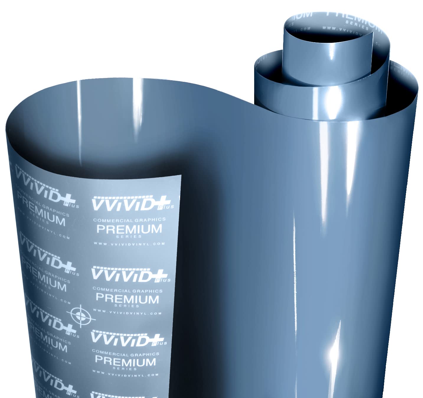 VViViD+ Ultra Gloss China Blue 50ft x 5ft Vinyl Car Wrap Premium Paint Replacement Film Roll with Nano Air Release Technology, Stretchable Protective Cap Liner, Self Adhesive, Indoor Outdoor