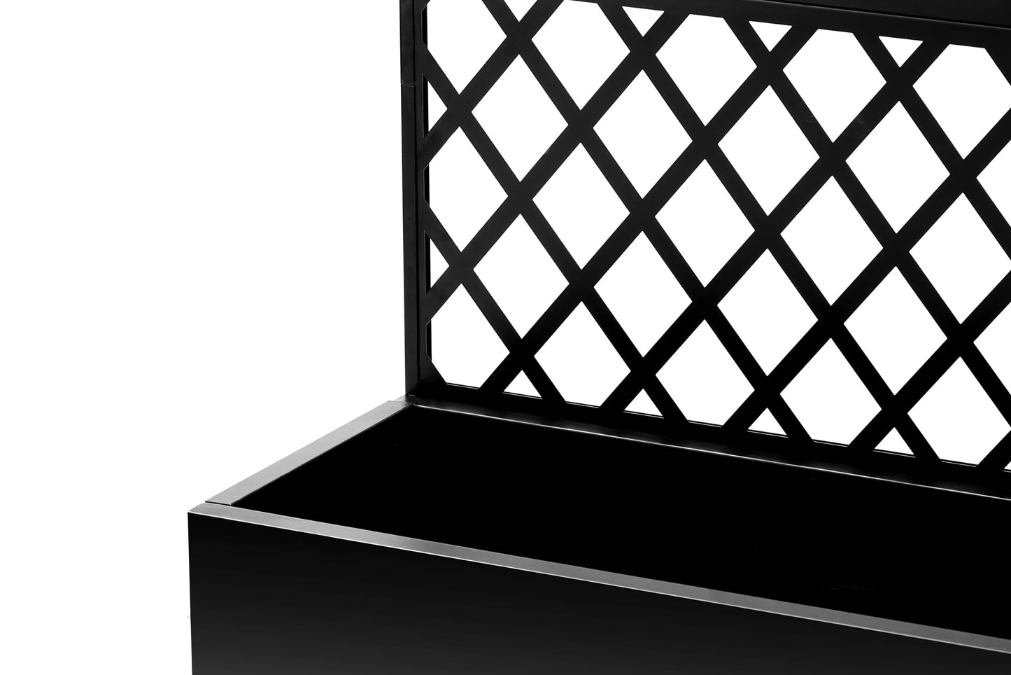 MERXENG Galvanized Steel Raised Garden Bed with Trellis, 71"X35"X16" 3-in-1 Planter Box w/Lockable Wheels & Drainage Holes, Privacy Screen for Patio, Deck, Yard