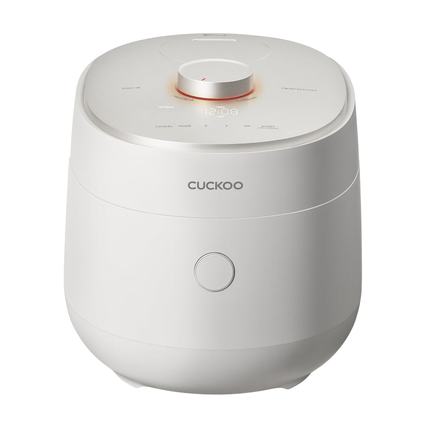 CUCKOO Twin Pressure Rice Cooker 6-Cup Uncooked / 12-Cup Cooked with Induction Heating Technology, Silent Pressure System, Open Cooking Mode, Dynamic Display, Eco Inner Pot, White (CRP-OHTR0609FW)