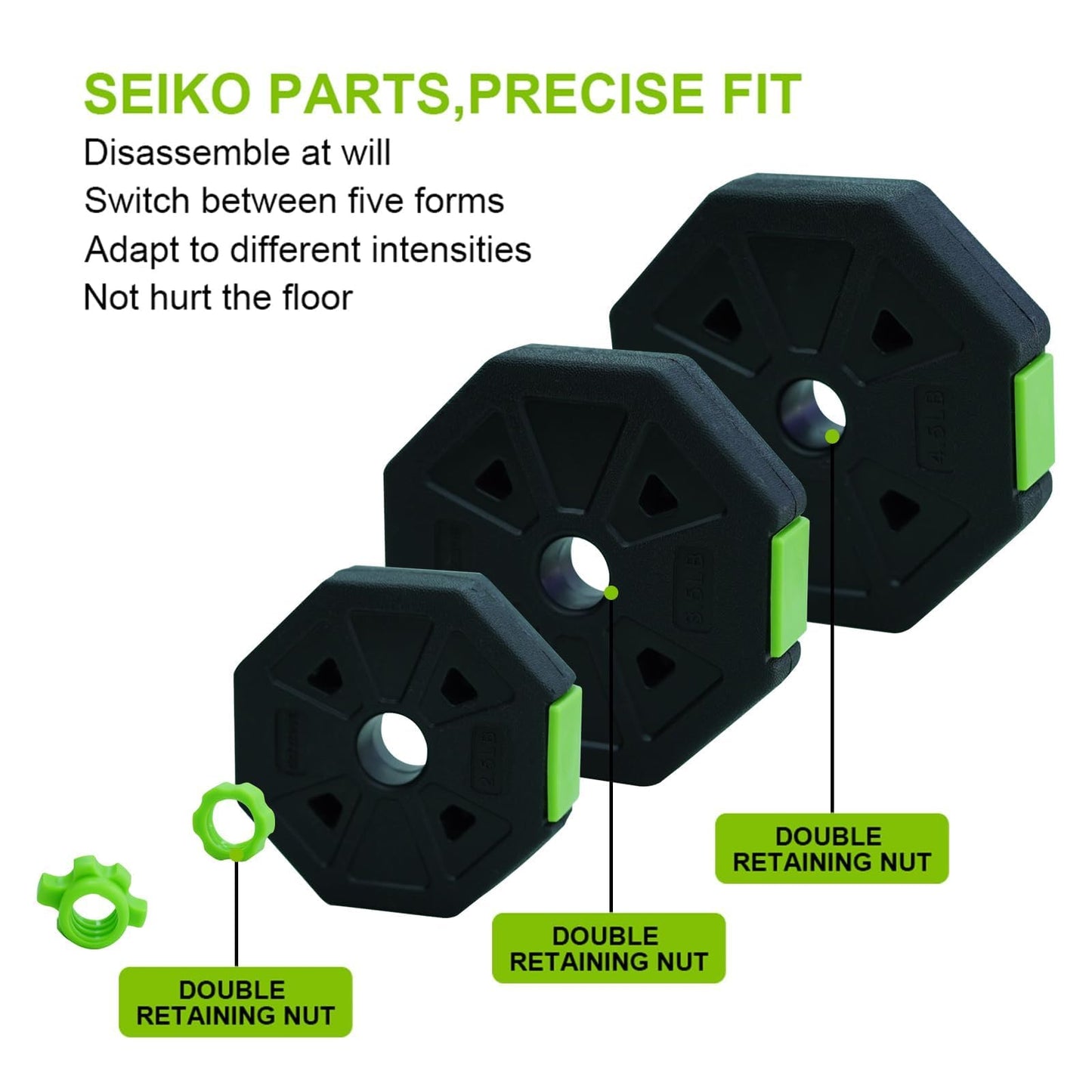 88Lb Dumbbell Sets Adjustable Weights, Free Weights Dumbbells Set for Home Gym,Octagon