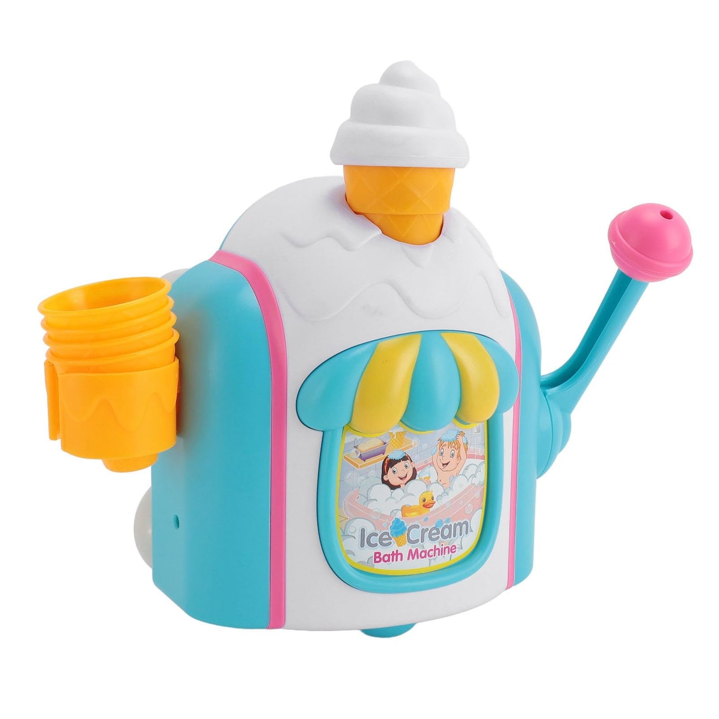 Aqur2020 Bath Toys for Toddlers, Bubble Ice Cream Maker Bathtub Toy with Strong Suction Cups, for Kids Ages 2-8 Boys Girls Birthday Gift