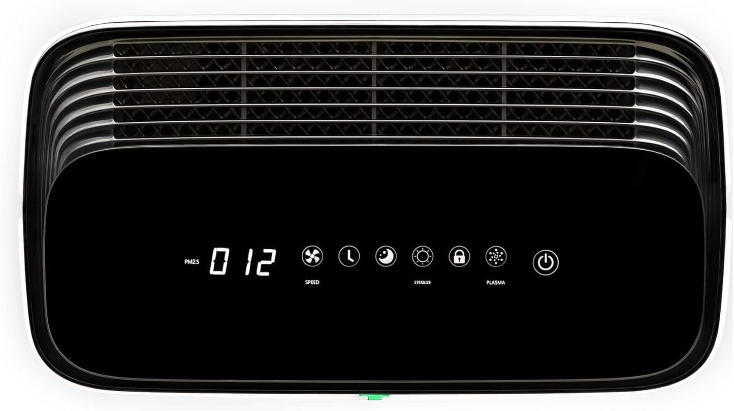 Brondell P700BB-W Pro Air Purifier Clean Air Filter With Aurabeat AG+ Technology for Bedroom, Home Office, Reduces Odor from Smoke and Pets, Includes Filters, 1655 Square Feet, White