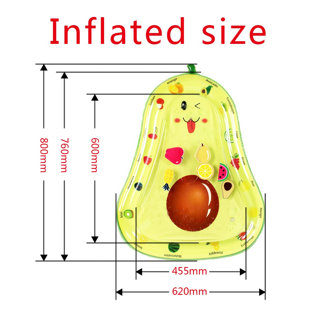 ZHUYNXIR Baby Water mat, Infant Toys, Inflatable Play Mat Water Mat Baby Toys, Fun Early Development Activity Play Center for Newborn (33 x 26 inch)