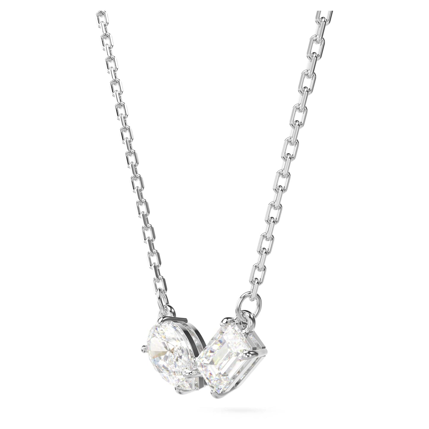 Swarovski Mesmera set, Pear cut, Octagon cut, White, Rose gold-tone finish
