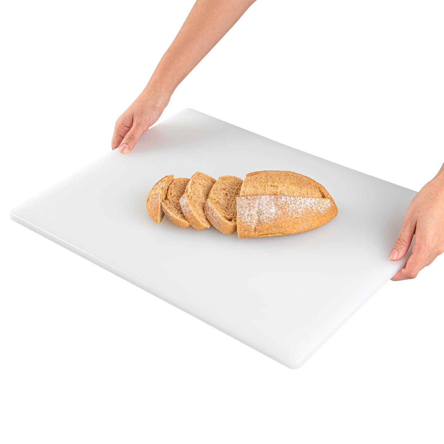 Restaurantware-RW Base 20 x 15 Inch Cutting Boards, 10 Color Coded Chopping Boards - No Scratch, Dishwashable, White Plastic Cutting Board Mats, No Slip, Reversible, For Dairy Products