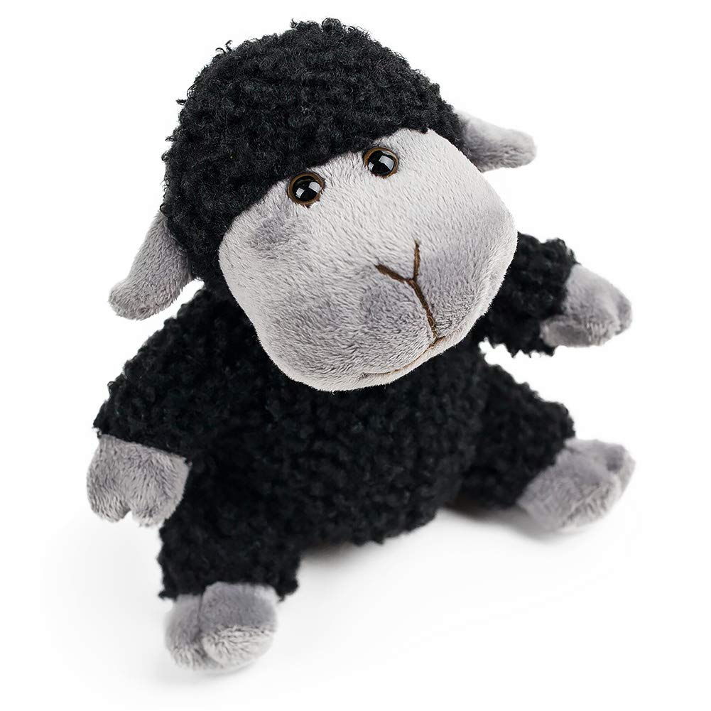 FRANKIEZHOU Sheep Stuffed Animal Lamb Plush Decorations 3Pcs (Sitting, Standing, Kneeling) Black Sheep Toys Gift for Kids Little Girl/Boy