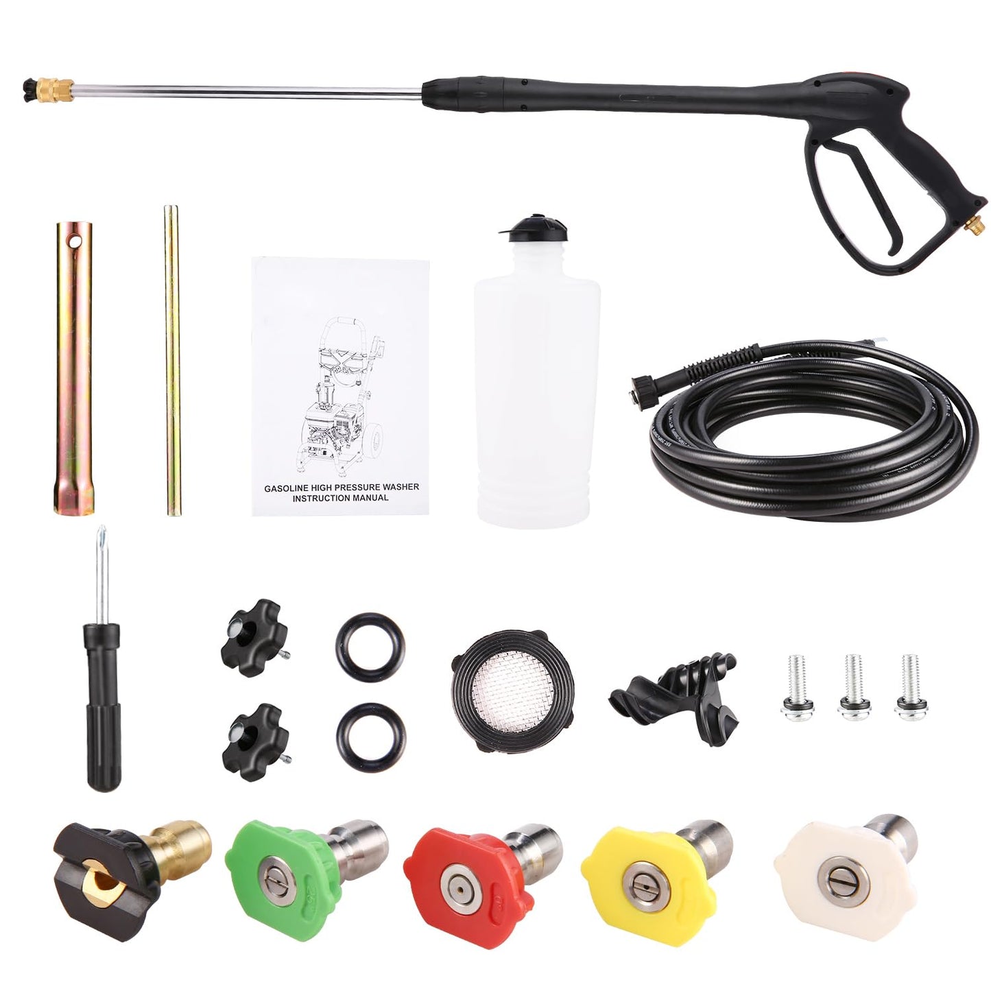 4200PSI Pressure Washer 4.0GPM Gas Power Washer 212CC Gas Powered Washing Machine Commercial High Pressure Washer with 25ft Hose&5 Nozzles for Patio Garden Yard Vehicle,EPA/CARB/ETL (SN98-4200PSI)