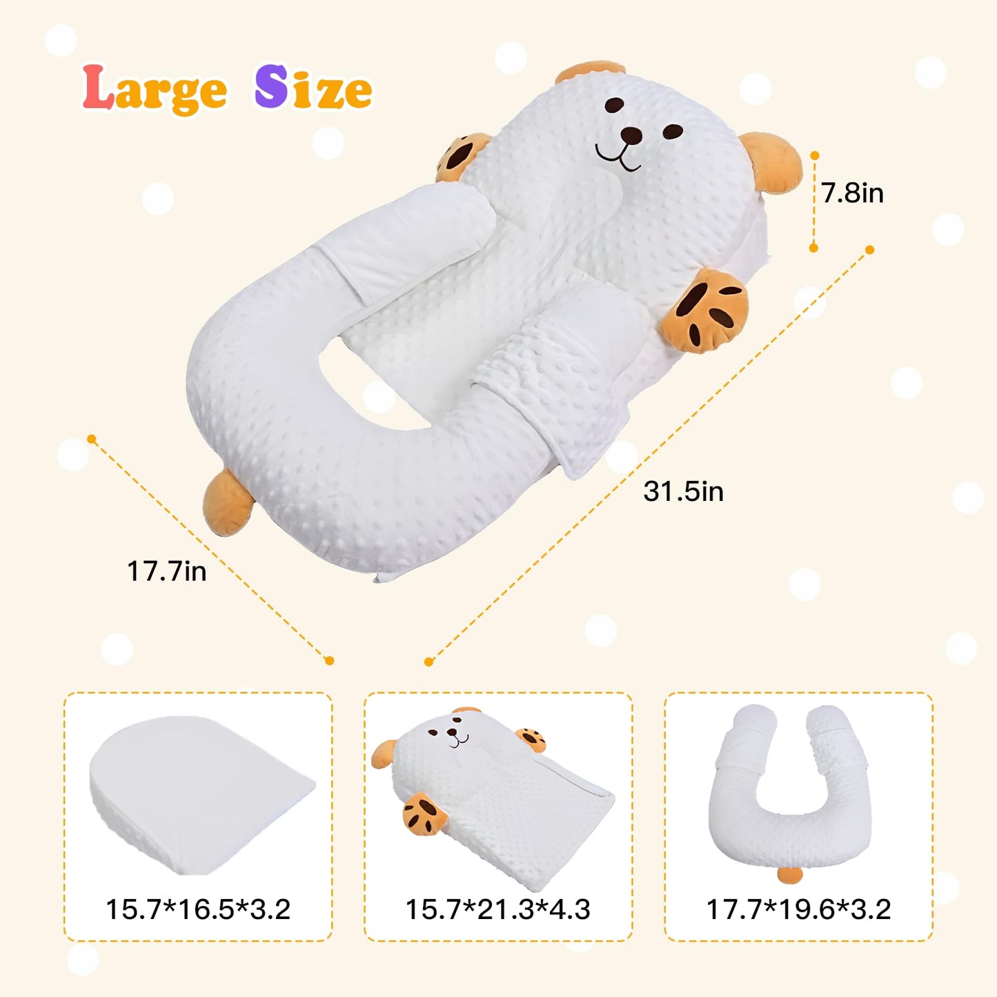 ZIXNEXKOO 2026 Baby Lounger for Newborn, Baby Lounger for Home and Travel, DIY Breathable Soft Cotton Infant Lounger, Newborn Babies Essentials Gifts