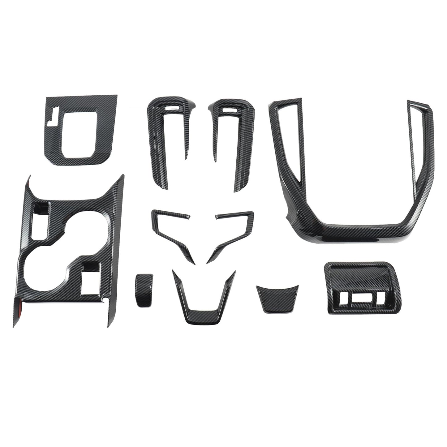 Tempsnow Interior Trim for Subaru Forester 2025 2026 Carbon Fiber Gear Shift Panel with Steering Wheel Trim