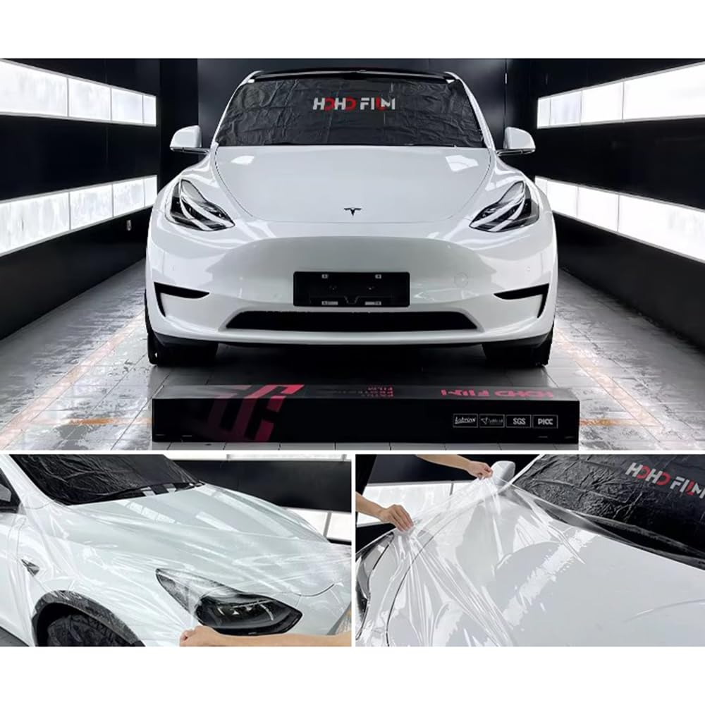 HOHOFILM TPU PPF Hydrophobic Clear Paint Protection Film Self Healing Car Clear Glossy Wrap Film (X7 ECO, 60" x20ft)