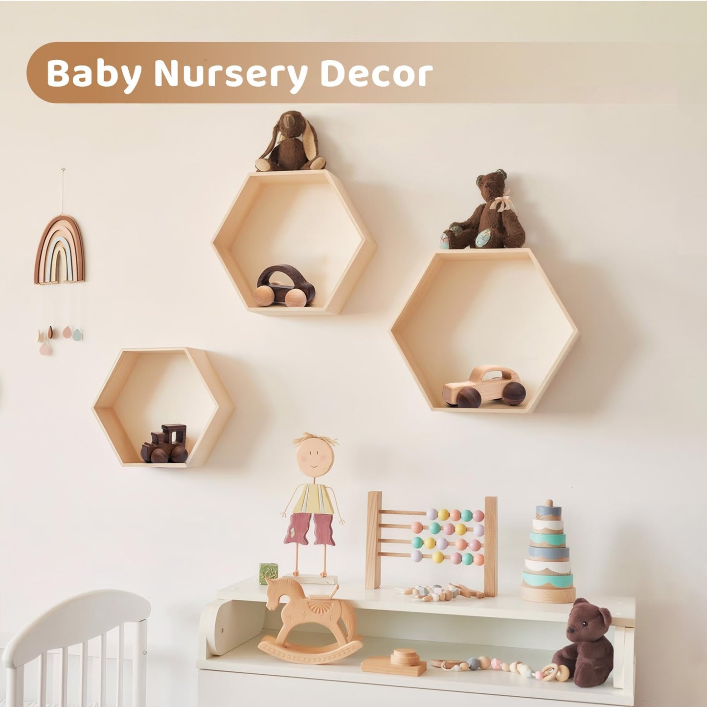 3PCS Wooden Baby Toys, Montessori Toys for Babies 0-6-12 Months, Baby Grasping Toys Push Car Toys for 1 Year Old Boy Birthday Gift,#2