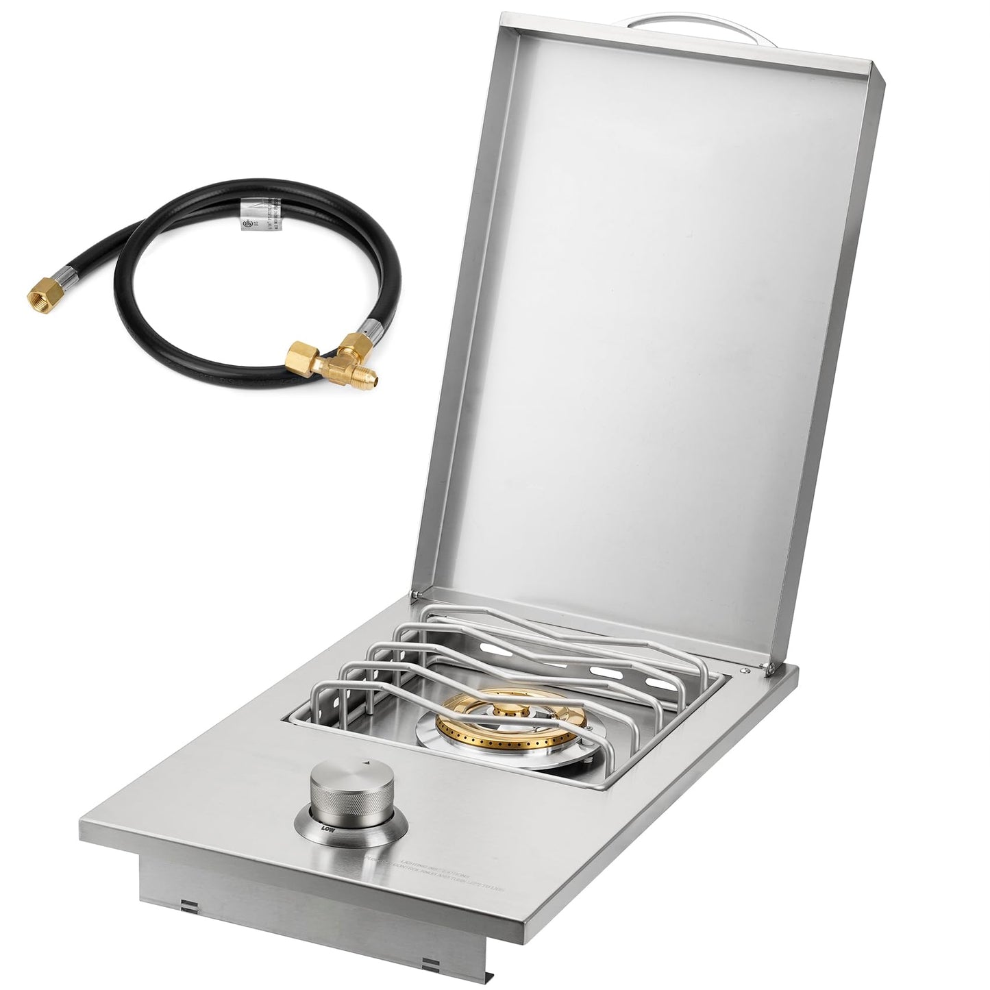 Stanbroil Built-in Single Side Burner for Outdoor Kitchen, 304 Stainless Steel Grilling Side Burners - Liquid Propane Only