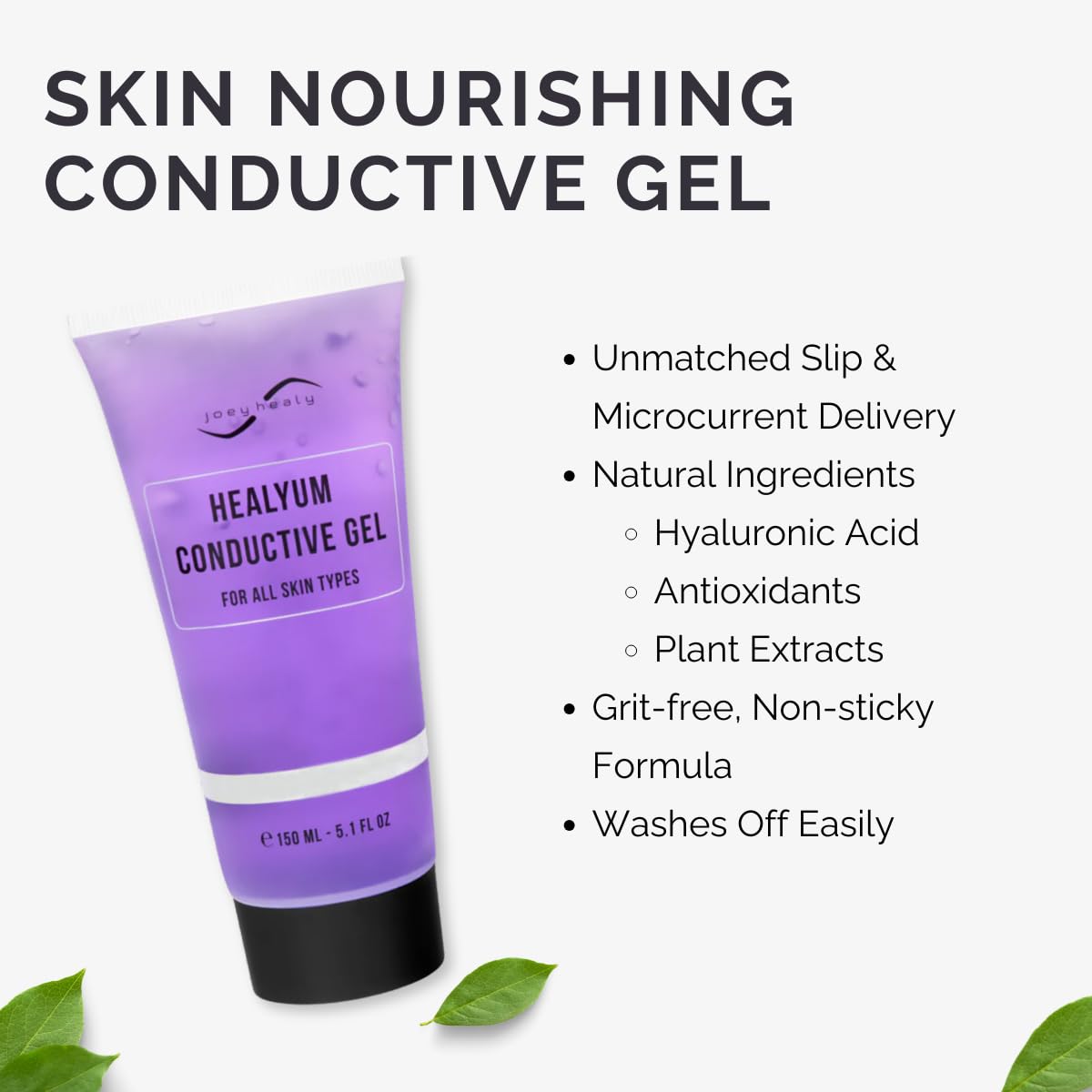 Joey Healy Face Renovation Device, Microcurrent Facial Sculpting, Smoothing & Skin Tightening + Microcurrent Gel with Hyaluronic Acid & Plant Extracts