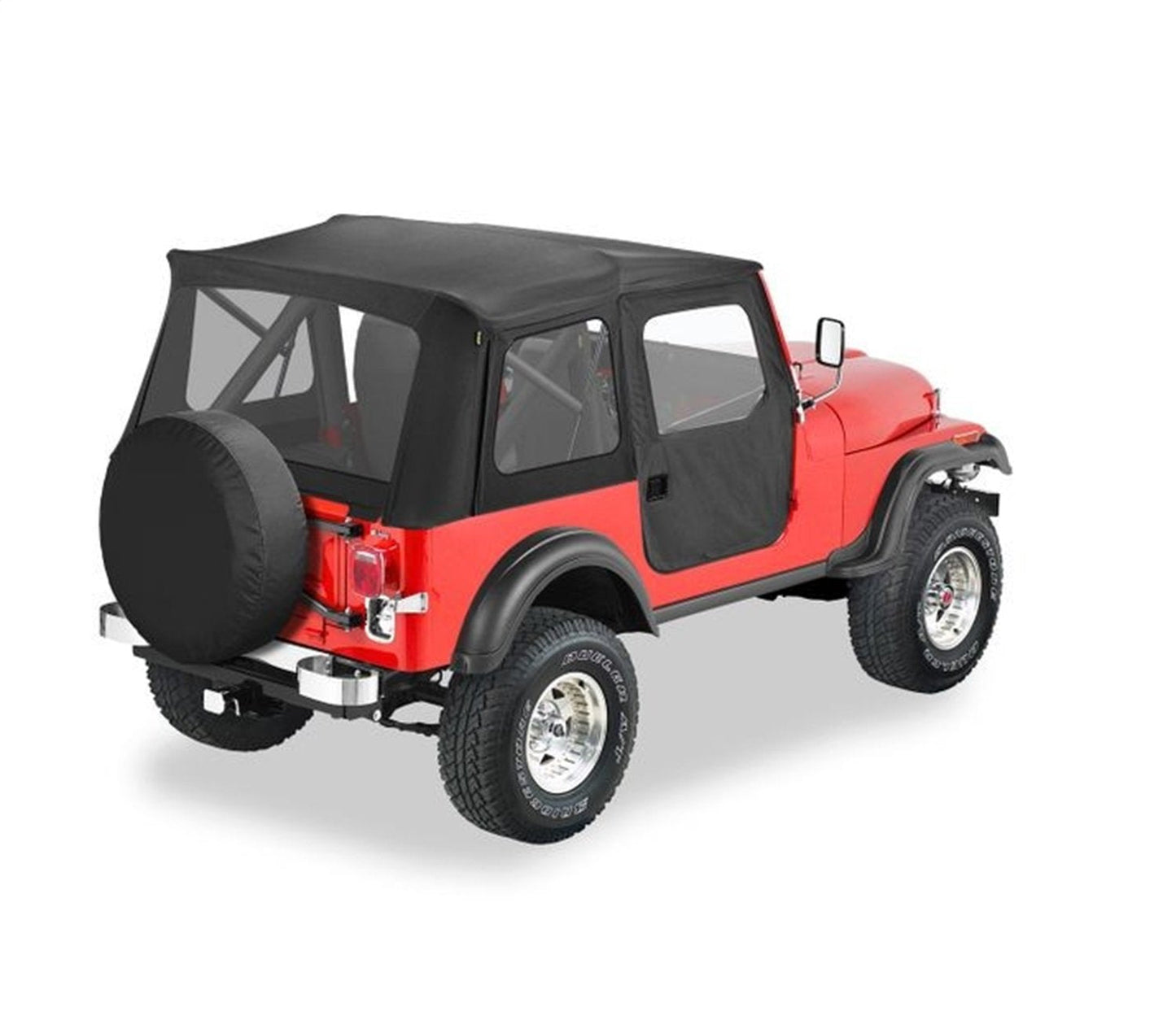 Bestop Supertop Classic - Jeep '55-75 CJ5 / '52-62 M38A1 (Black Denim; Clear Windows)