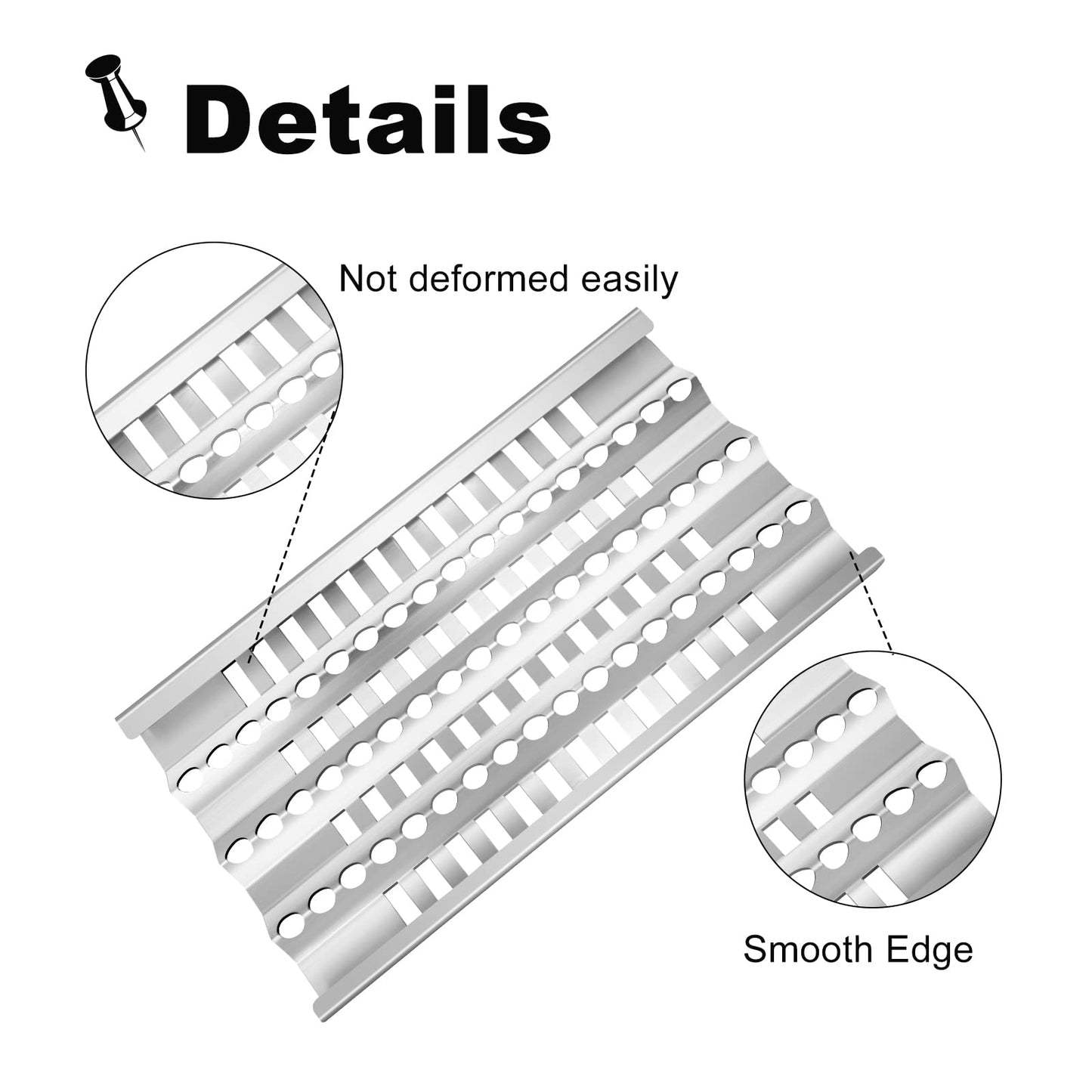 Clivimi 18” Grill Heat Plates Shield Grill Burners Radiant Tray for DCS Grills 27DBQR, DCS 36 BGB36-BQARL, 48 BGB48-BQARL, 30 BGB30-BQR-L, Dynamic Cooking Systems Gas Grill Replacement Parts