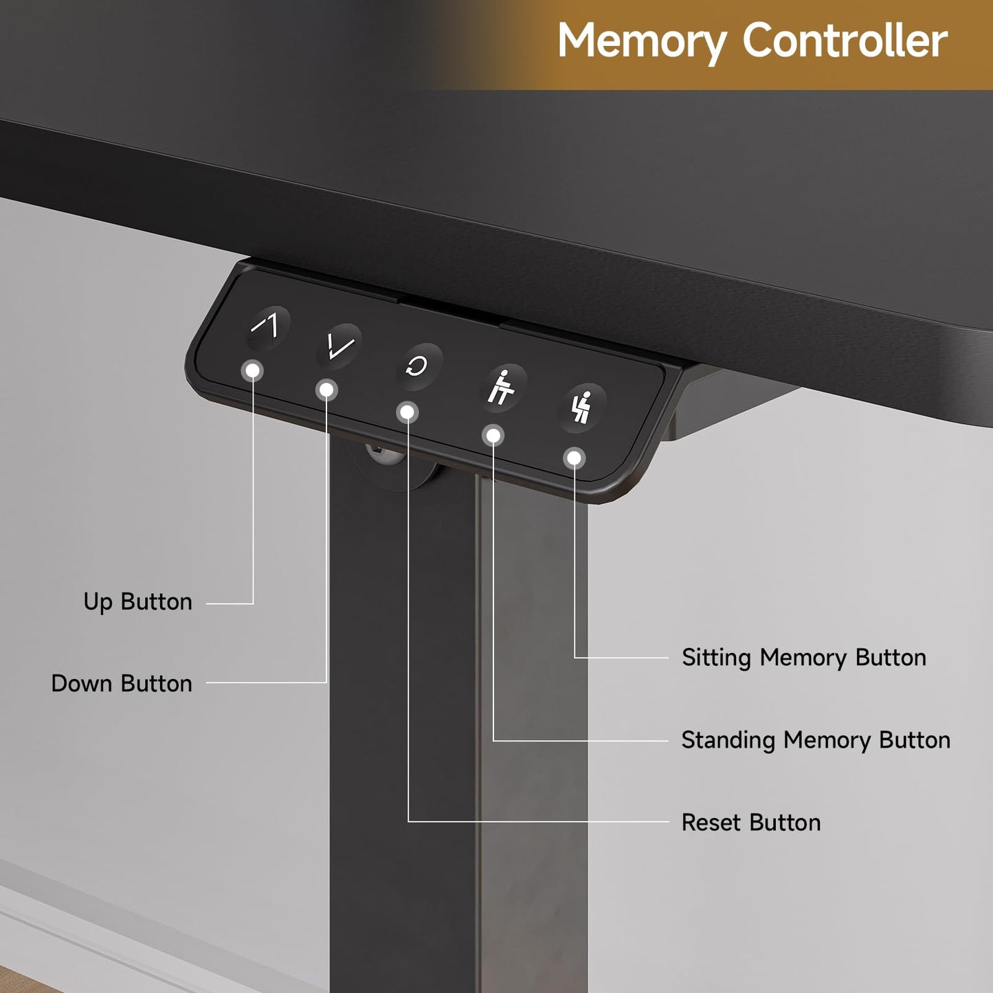 Height Adjustable Electric Standing Desk 71x32 Inches Rectangle Sit Stand Up Desk with Dual Motor and Memory Preset Home Office Computer Desk, Black