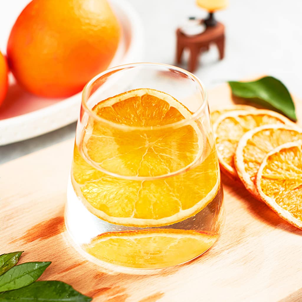 JTEDZI Dried Orange Slices, Dehydrated Orange Slices, Dried Citrus Slices, Dehydrated Fruit for Cocktails Garnish, Home Decor, No Sugar Added Fruit Tea (Orange Slices, 17.63oz(500g))