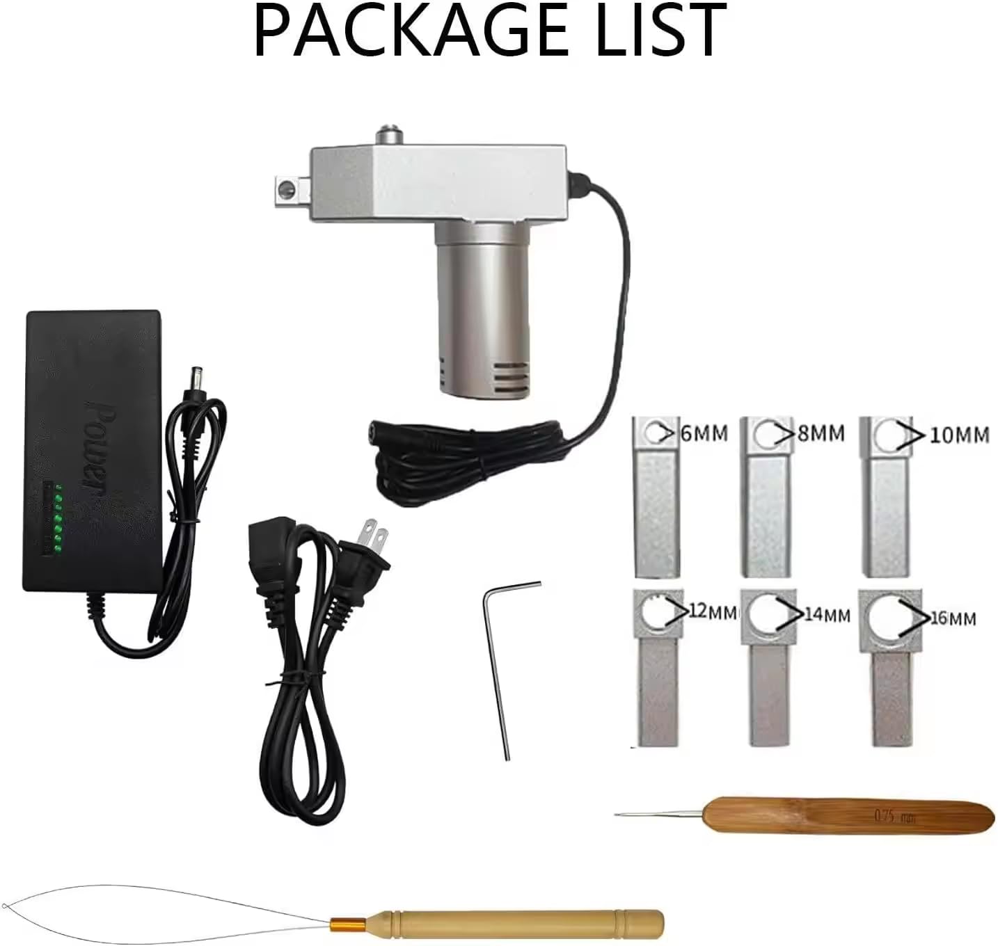 JUIIBUTT Dreadlocks Machine,Handheld Automatic Dreadlock Machine,DIY Dreadlocks,Dreadlock Machine Kit Portable,Dreadlock Maker for Locs(6/8/10/12/14/16 mm)