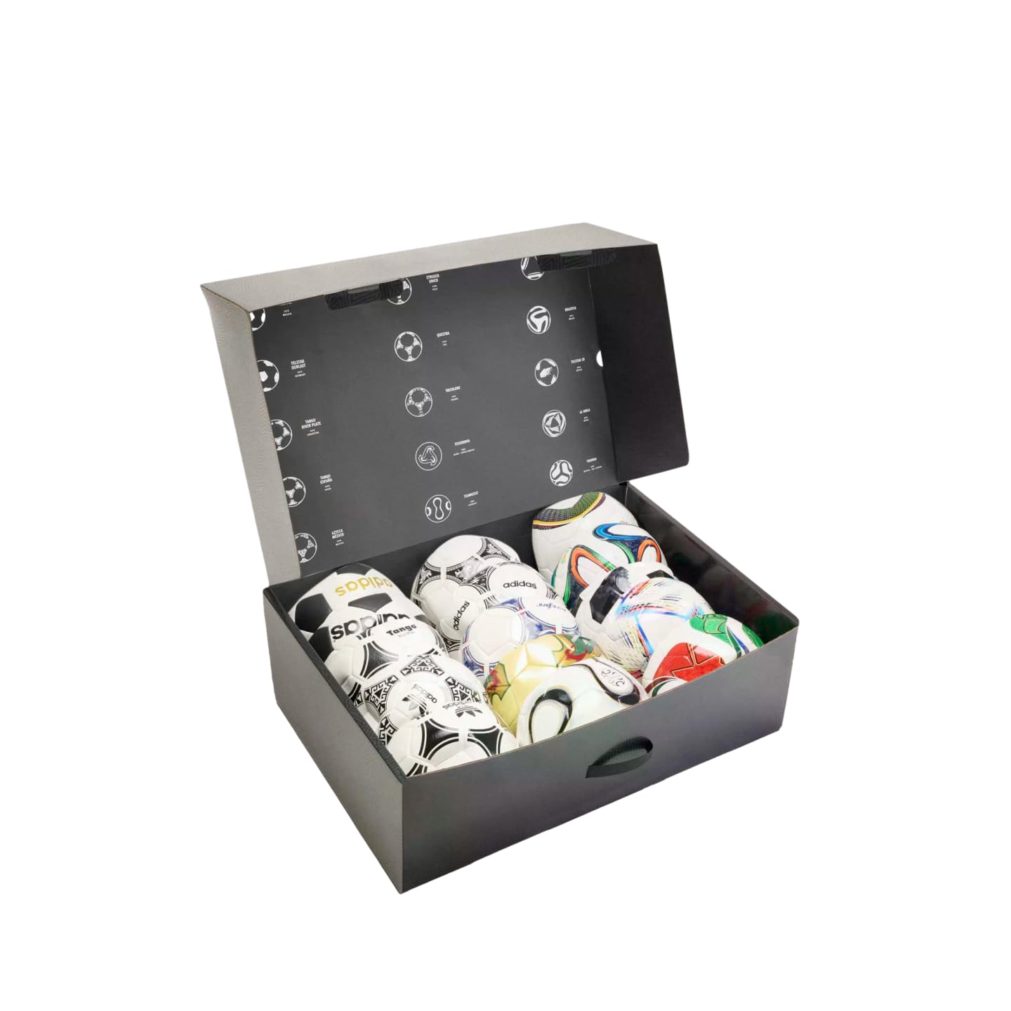 adidas World Cup Historical Mini and Club Ball Set - Replicas of Last 15 FIFA World Cup Match Balls (5, Club Ball Historical Set)