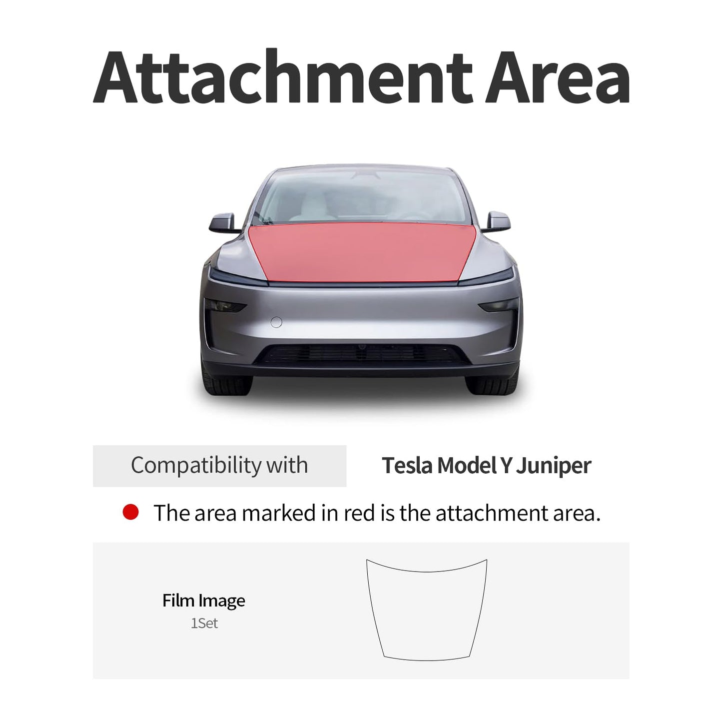 (1Set) Bonnet (Hood) PPF for Tesla Model Y Juniper, Stone & Rock, Mud Guard, Wrap, Car Hood, Paint Protective Film