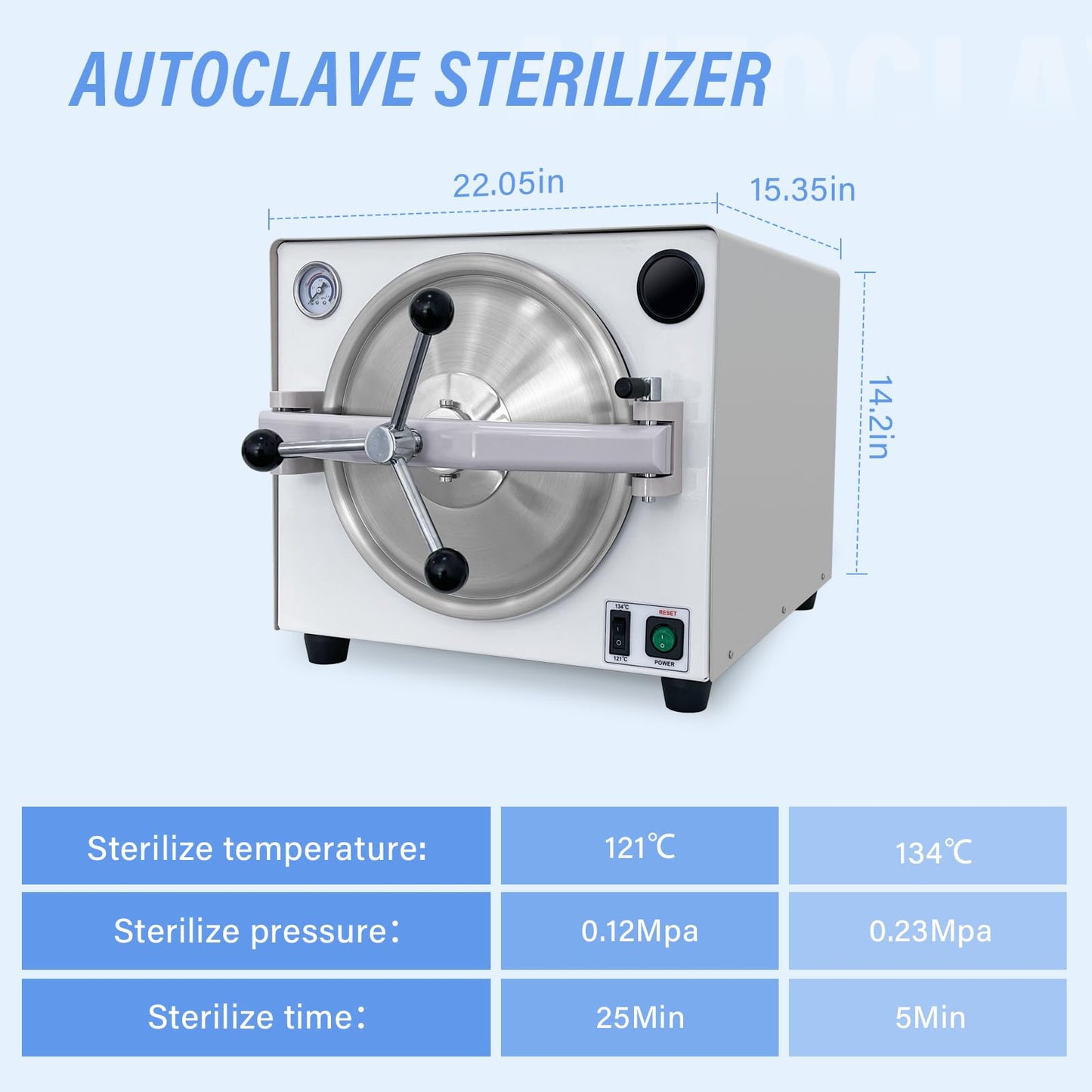 DACAT-RICHFU TR250M 18L Autoclave