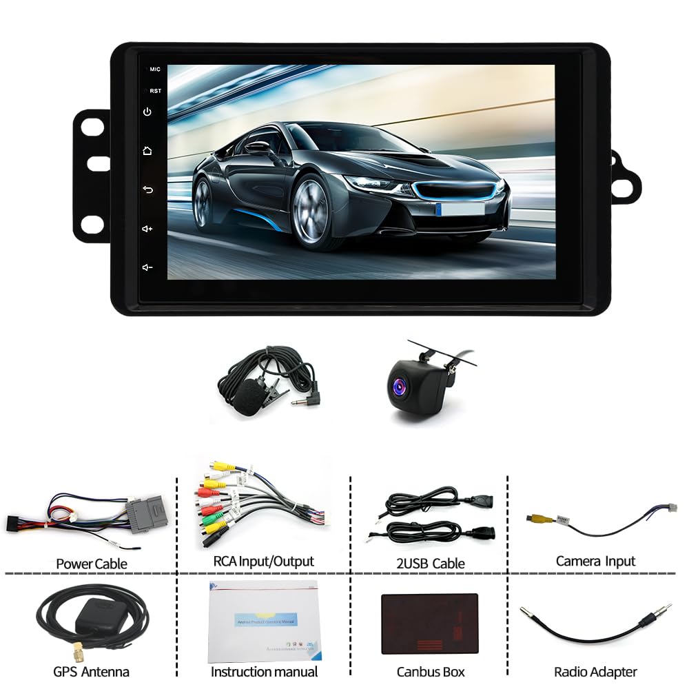 7" Upgrade Car Radio for Chevrolet Chevy Silverado 1500/2500/3500 2003-2006, Tahoe 2003-2006, GMC Sierra 1500/2500/3500 2003-2006, Yukon 2004-2006, Touch Screen Stereo Bluetooth GPS WiFi FM/RDS SWC