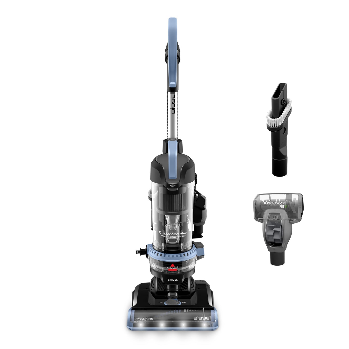 Bissell CleanView Max Tangle-Free Rewind Pet Hair Vacuum with LED Headlights, Tangle-Free Brush Roll, Automatic Cord Rewind, Included pet Tools, 4073L