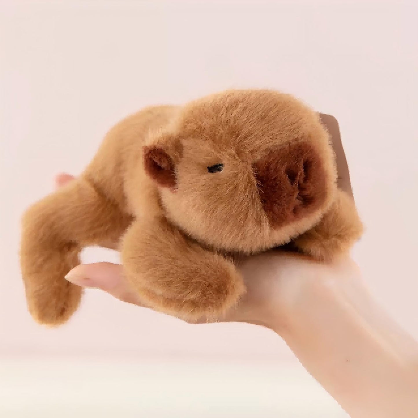 Karoeiwa Mini Palm-Sized Capybara Stuffed Animal 7.8 inch Soft Small Cute Capibara Plush Doll Plushies Toys Decoration Gifts for Kids Brown