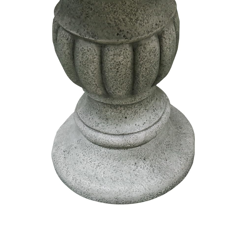SunJet 39.3” High Modern Concrete Outdoor Water Fountain - 3 Tiered Large Floor Water Fountain and Waterfalls with Electric Pump for Garden, Patio, Yard, and Deck Decor, Featuring Natural Stone Look