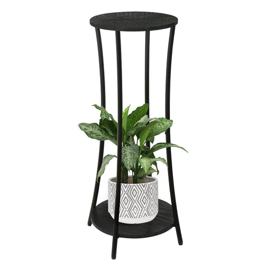 YINMIT Plant Stand Indoor,Round Potted Holder Rack,Flower Pot Stand Shelf,Round Supports Rack,Corner Plant Shelf for Balcony Garden Patio Living Room,Black