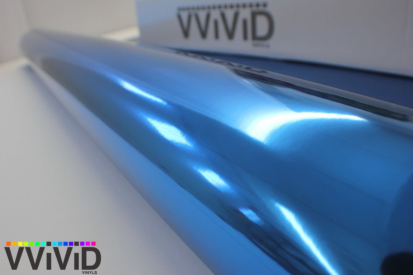 VViViD Blue Chrome Car Wrap Vinyl with Air-Free Channels (50ft x 5ft)