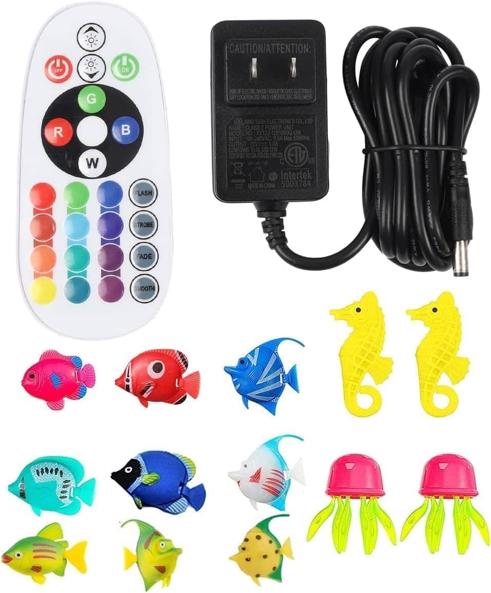 CALOVER LED Sensory Bubble Fish Tube Night Lamp 4Ft with Wall Bracket- Color Changing, Wall-Mountable Aquarium Tank Light for Mood Enhancement, ADHD Autism Relief -Gift for Kids, Men, Women