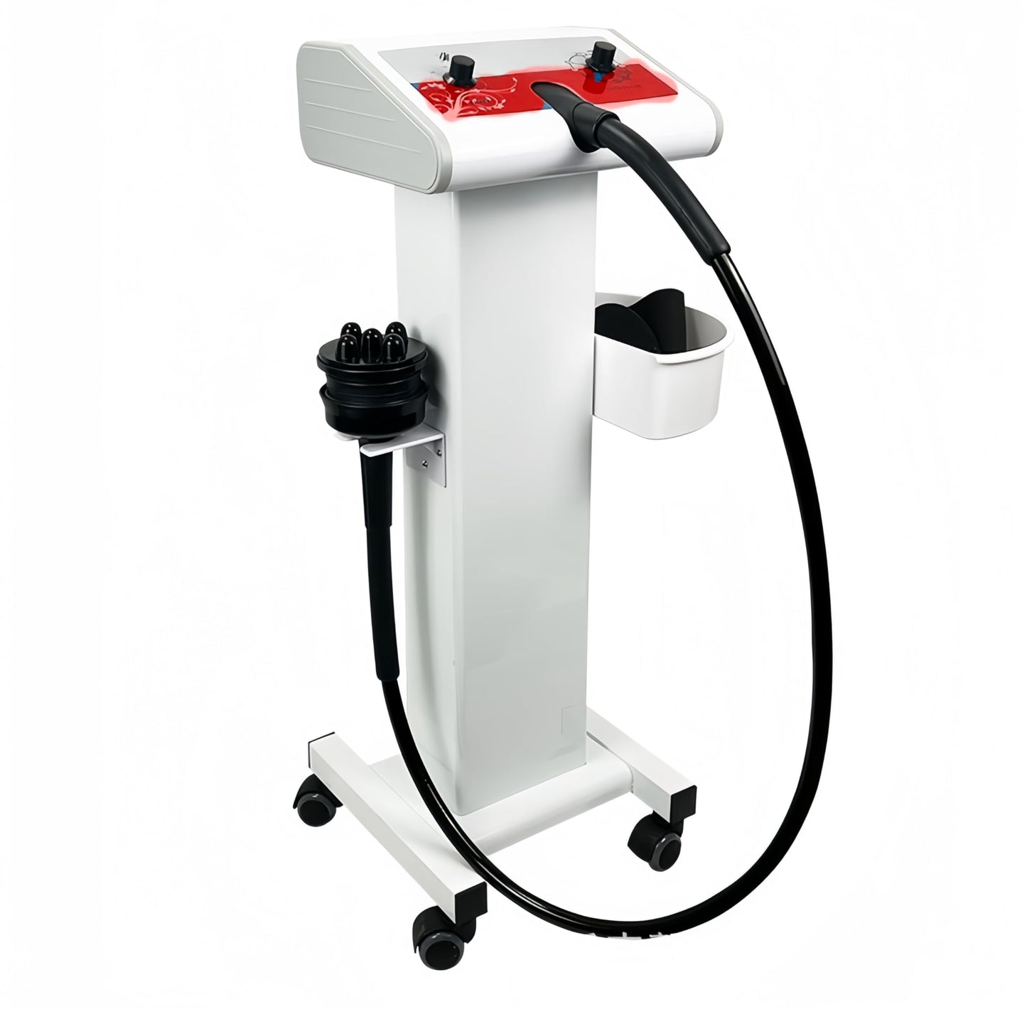 NETTITO Cellulite Massager Electric Vibration Professional – with Trolley & 5 Interchangeable Heads, Deep Tissue Relief, Muscle Relaxation, Durable Design for Salon & Home Use