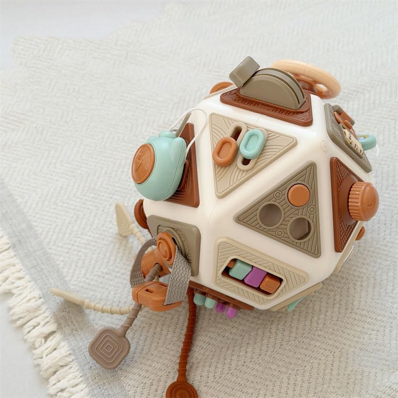 Womiluna 22-in-1 Toddler Busy Board Activity Cube Toys Montessori Toy for 1 2 Years Old Boys Girls Kids Early Education Toys for Baby Travel Sensory Toy 1st Birthday Gifts