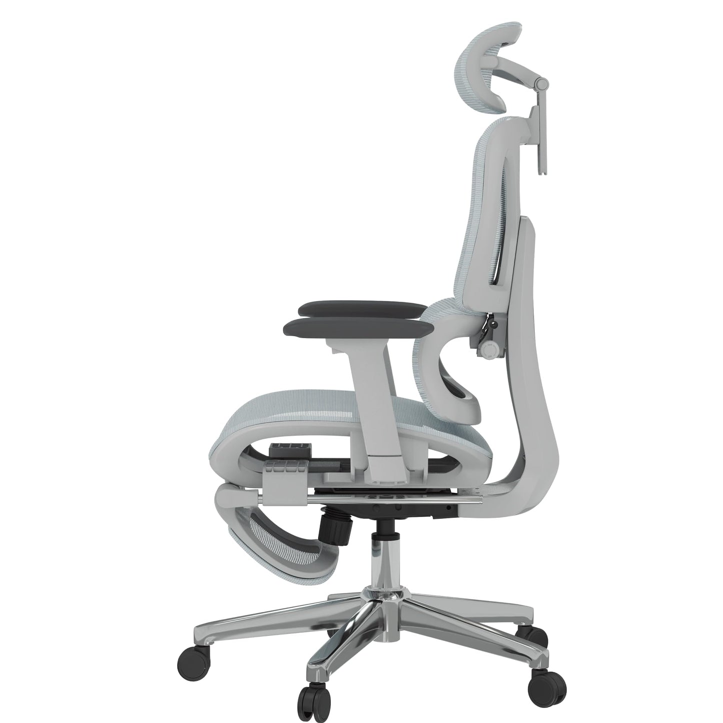 FLEXISPOT ErgoX Premium Ergonomic Office Chair with Footrest- Adjustable 3D Armrests, Dynamic Lumbar Support, Recline & Tilt Function, Mesh Seat, for Home & Office Use,Blue
