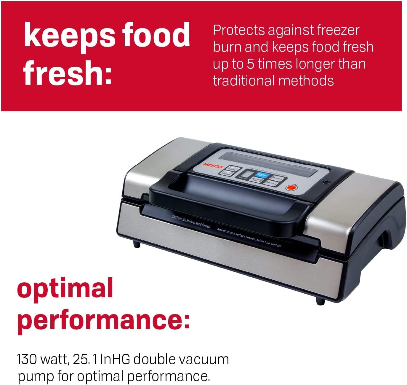 Nesco SVC-1000 Sous Vide Precision Cooker + Deluxe Food VS-12 Vacuum Sealer + 2 Vacuum Sealer Bag Rolls, 8" x 20"