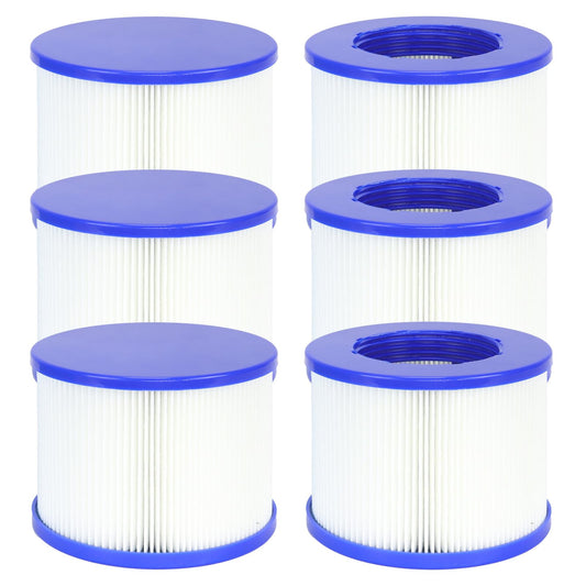 Promavot Hot Tub Filter Cartridge Replacement - Screw-in Spa Filters Compatible with All RELXTIME, ALEKO, Wejoy, Aquaspa Inflatable Hot Tubs & Other Spas (WV-SPA-6PCS)