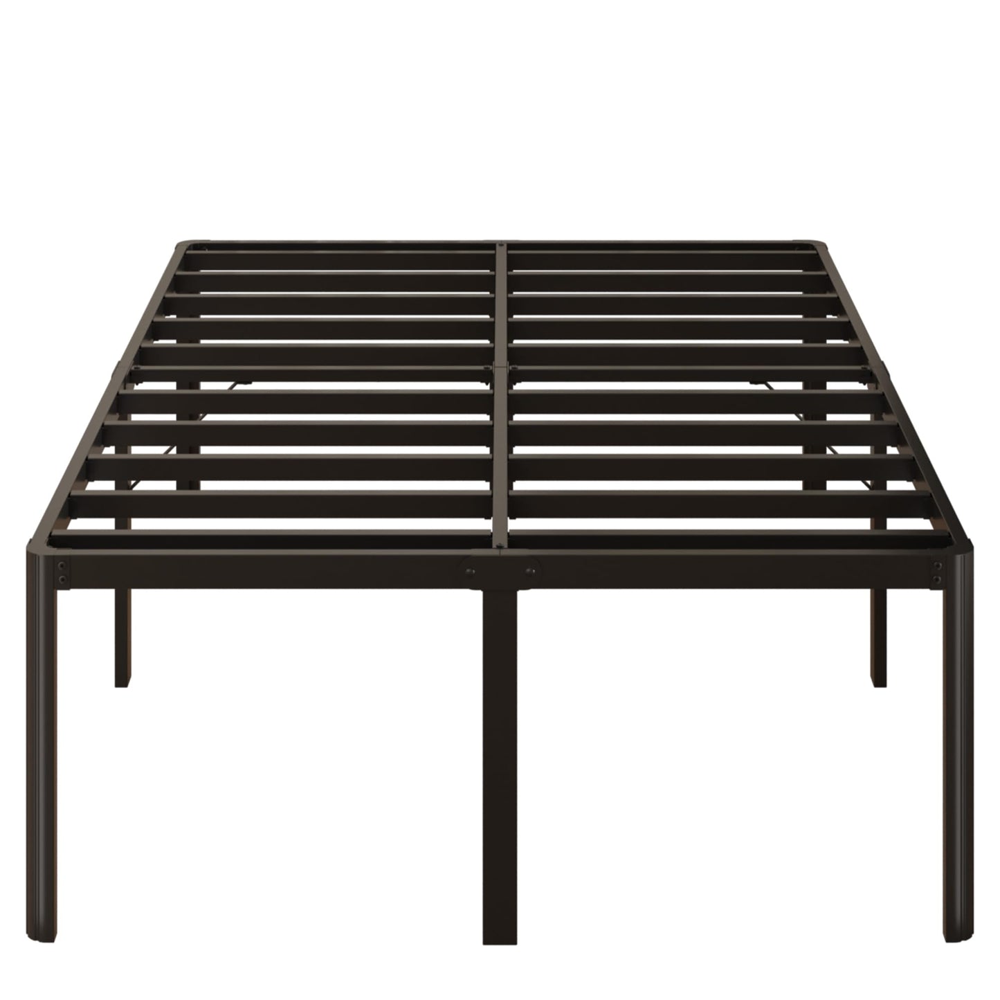Yicensen 22 Inch High Queen Bed Frame Rounded Corner No Box Spring Needed, Heavy Duty Metal Queen Size Platform Bed Frame, Easy Assembly, Noise Free, Black