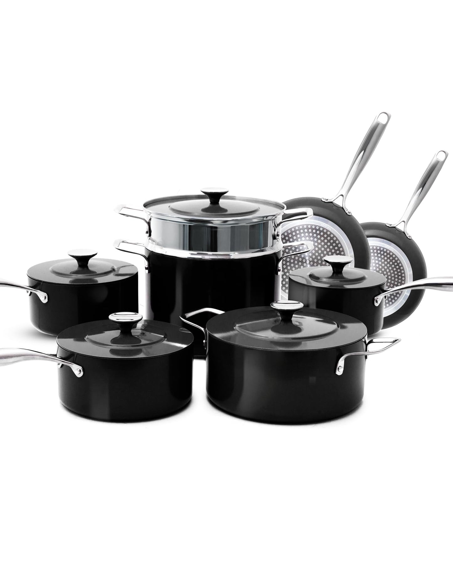 Nuwave Lux 13-Piece Premium Cookware Collection, Next-Generation G11 Duralon Blue Ceramic Nonstick, Ultra Durable, PFAS-Free, Lightweight & Works on All Cooktops