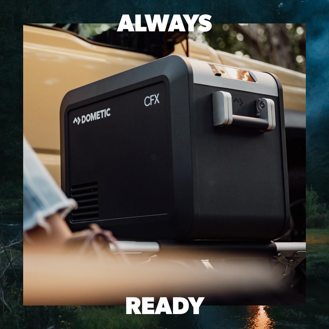 Dometic CFX3 35 Portable Refrigerator and Freezer - 36L - Powered by AC/DC or Solar Portable Refrigerator, Smokey Gray