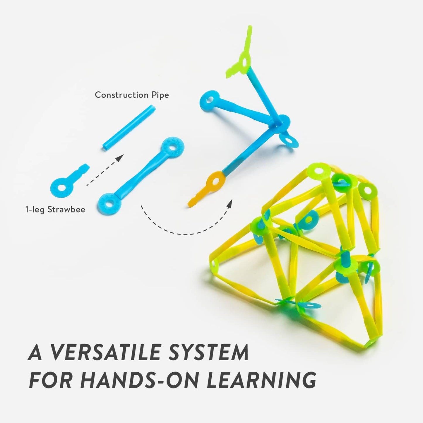 Strawbees Imagination Kit - Educational Connecting Toys for Makers & Families, Building Toy Toolbox with Straws and Connectors for Creative STEM Exploration in Schools & Home Learning