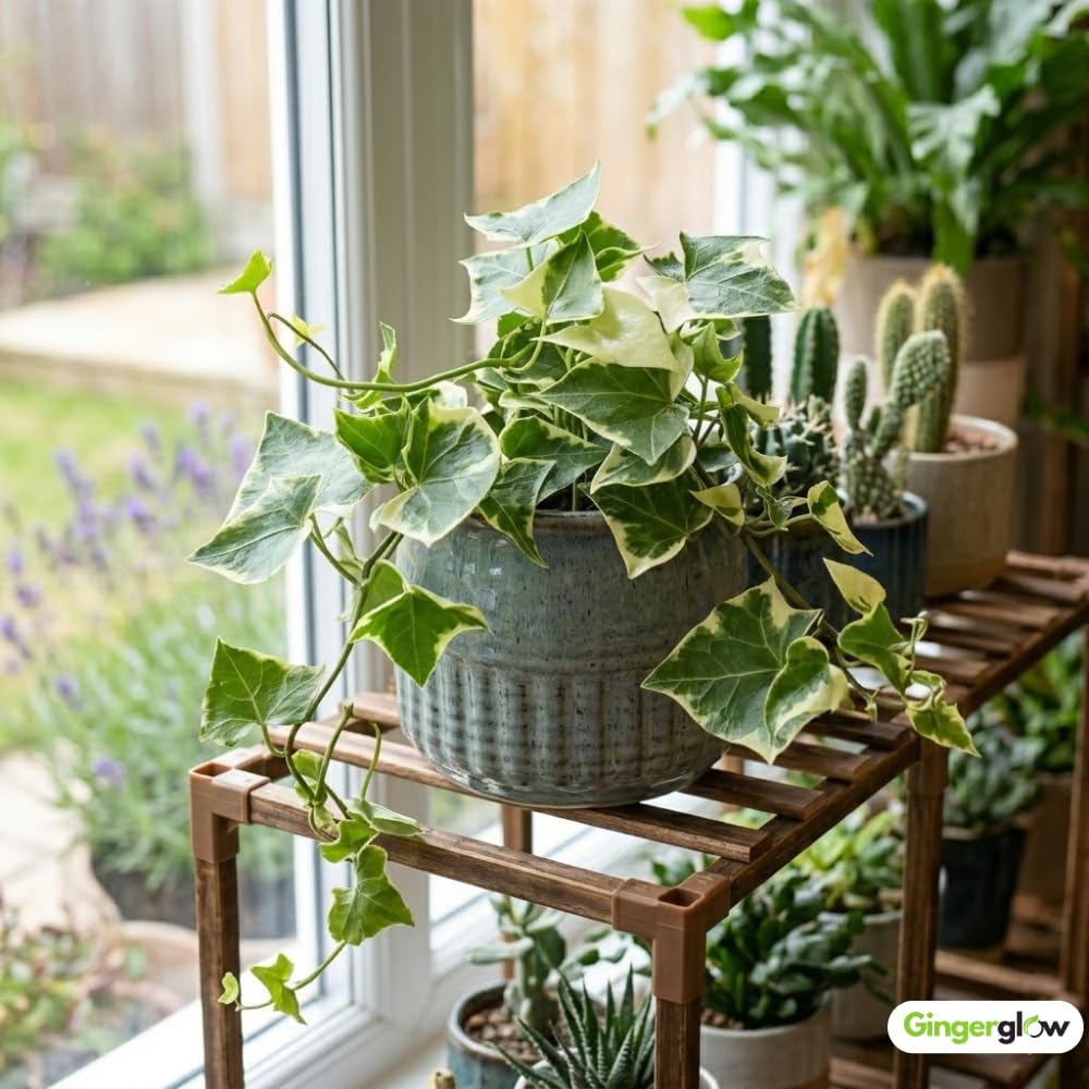 Ivy Live Plant in 4 Inch Pot - Wax Ivy | Real Wax Ivy Plant | Trailing & Climbing Easy-Care Houseplant | Live Houseplants for Home & Office Décor