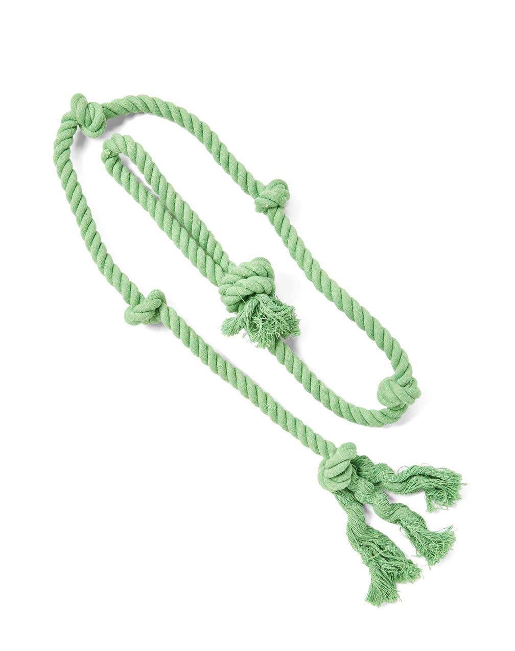 Tumbo Solo Slinger Outdoor Tough Hanging 50 ft Zipline Dog Toy (Uses Bungee Force to Sling The Rope Toy Back and Forth to The Center) Adjustable Length