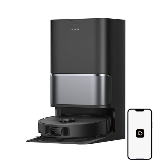 DREAME L40 Ultra Gen 2 Robot Vacuum and Mop with 25,000Pa Suction, Extendable Side Brush and Mop, All-in-One Self-Emptying & Cleaning Dock, Voice & App Control, Black